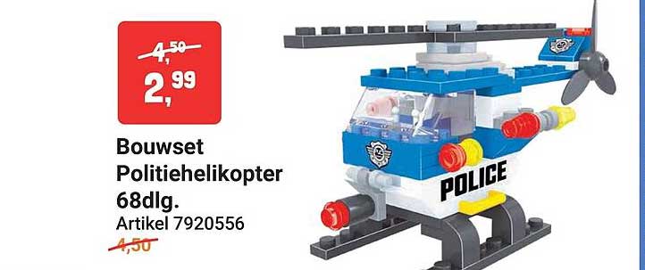 Bouwset Politiehelikopter 68dlg. Artikel 7920556
