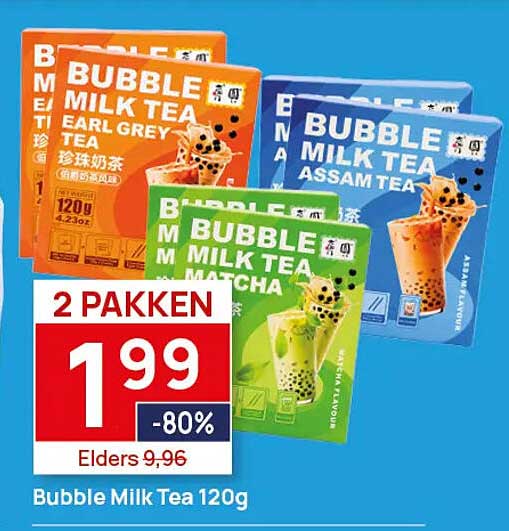 Bubble Milk Tea 120g 2 PAKKEN -80%