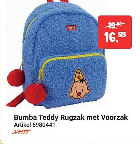 Bumba Teddy Rugzak met Voorzak