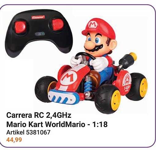 Carrera RC 2.4GHz Mario Kart WorldMario - 1:18