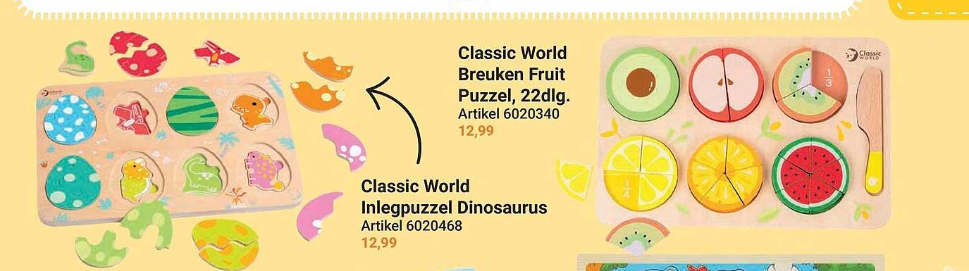 Classic World Breuken Fruit Puzzel, 22dlg.