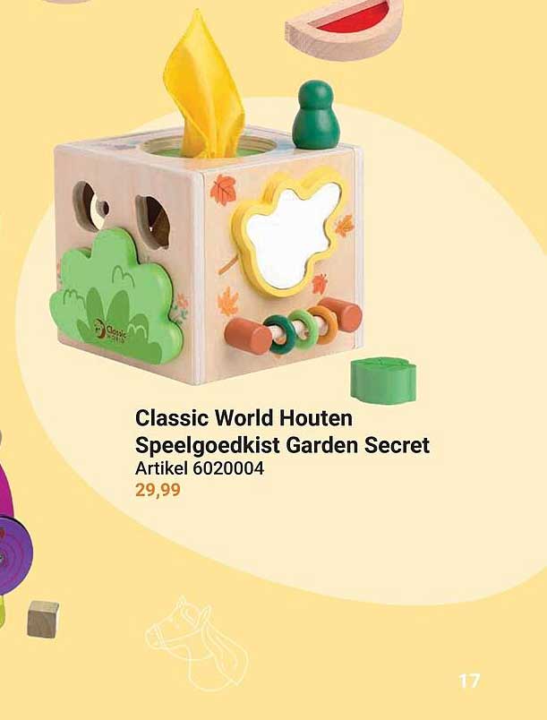 Classic World Houten Speelgoedkist Garden Secret