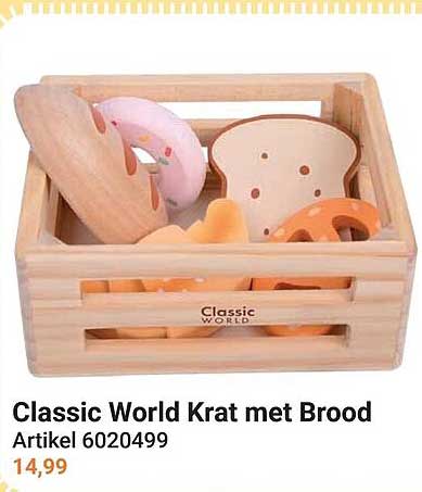 Classic World Krat met Brood Artikel 6020499