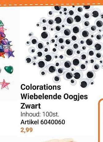 Colorations Wiebelende Oogjes Zwart