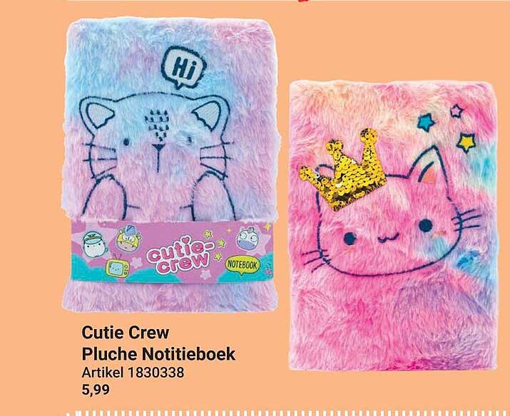 Cutie Crew Pluche Notitieboek