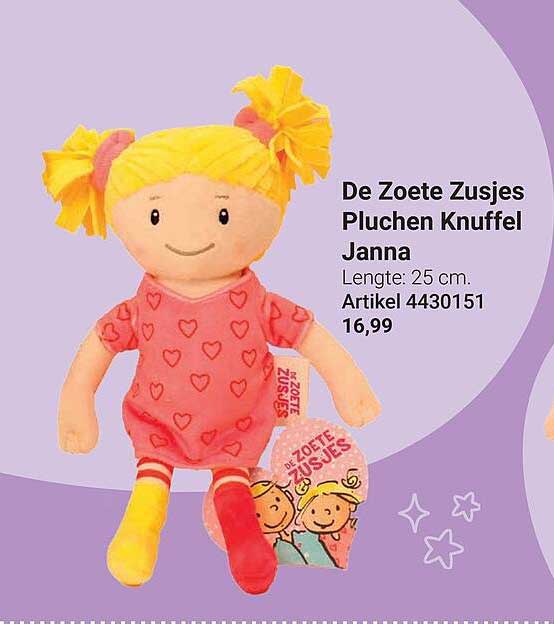 De Zoete Zusjes Pluchen Knuffel Janna