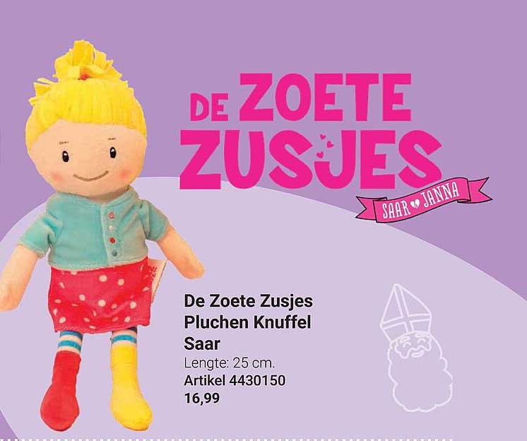 De Zoete Zusjes Pluchen Knuffel Saar