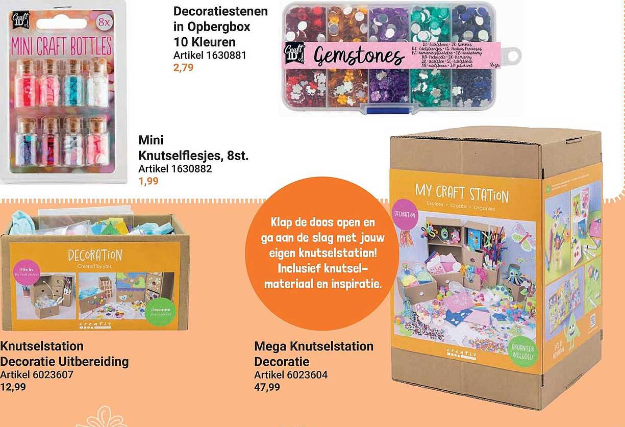 Decoratiestenen in Opbergbox 10 Kleuren