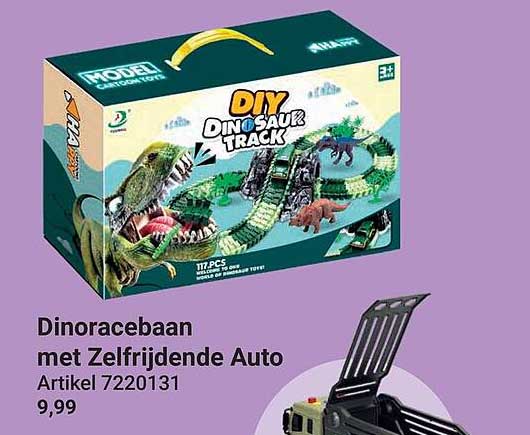 Dinosaurbaan met Zelfrijdende Auto