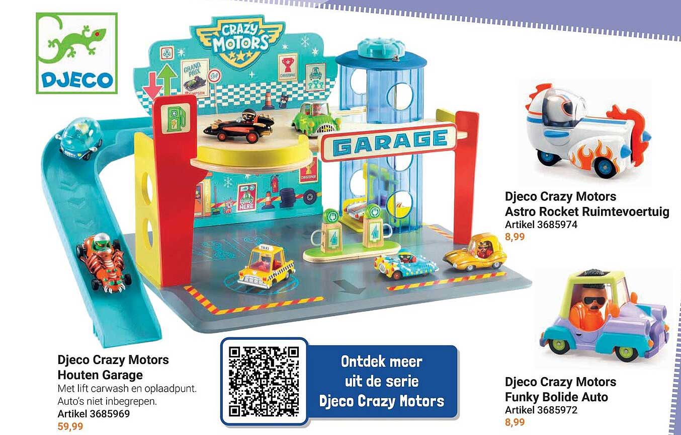 Djeco Crazy Motors Houten Garage