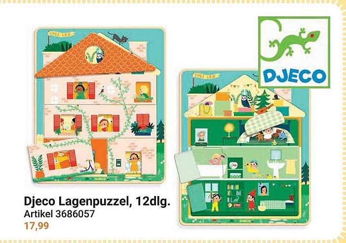 Djeco Lagenpuzzel, 12dlg.