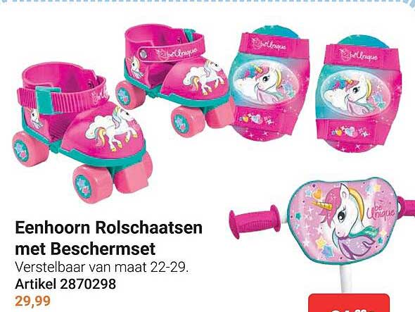Eenhoorn Rolschaatsen met Beschermset