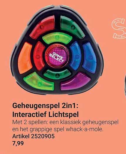 Geheugenspel 2in1: Interactief Lichtspel
