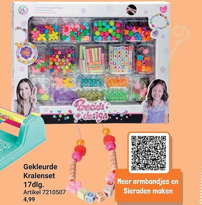 Gekleurde kralenset 17dlg.