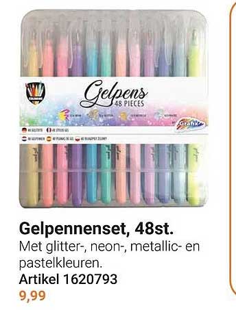 Gelpennenset, 48st.