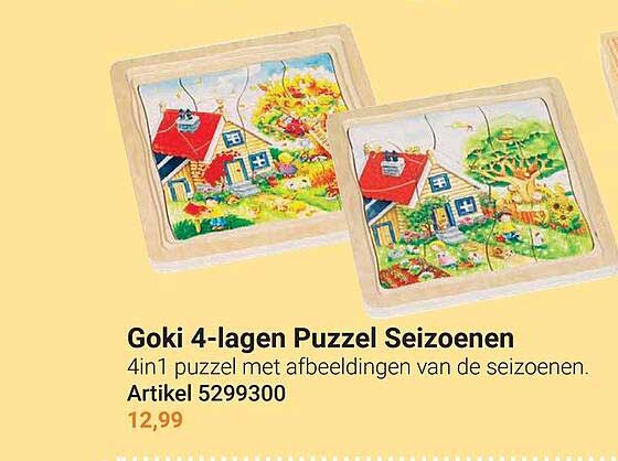 Goki 4-lagen Puzzel Seizoenen