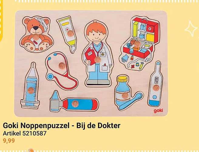 Goki Noppenpuzzel - Bij de Dokter