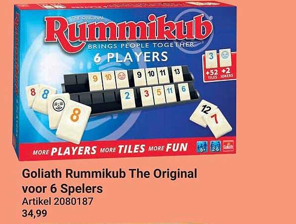 Goliath Rummikub The Original voor 6 Spelers