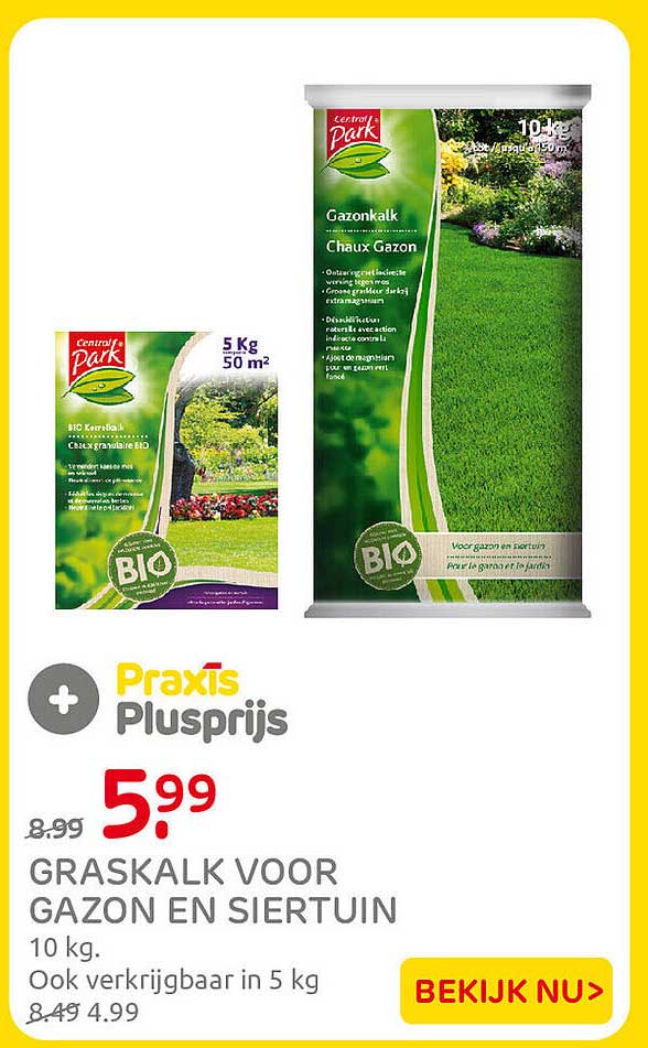 GRASKALK VOOR GAZON EN SIERTUIN