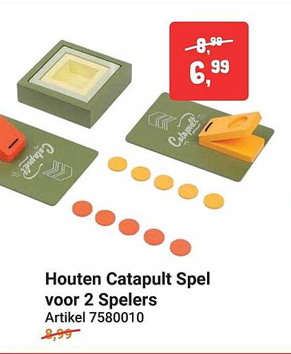 Houten Catapult Spel voor 2 Spelers