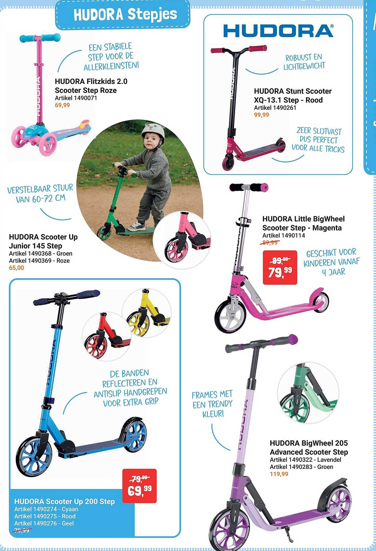 HUDORA Flitzkids 2.0 Scooter Step Roze