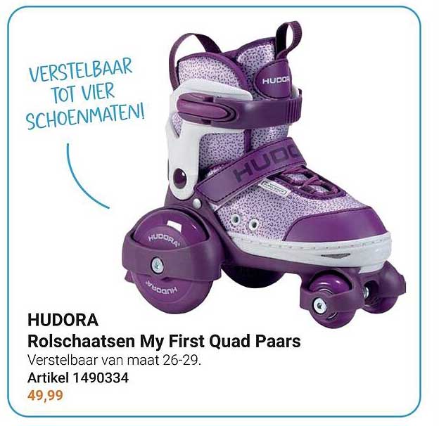HUDORA Rolschaatsen My First Quad Paars