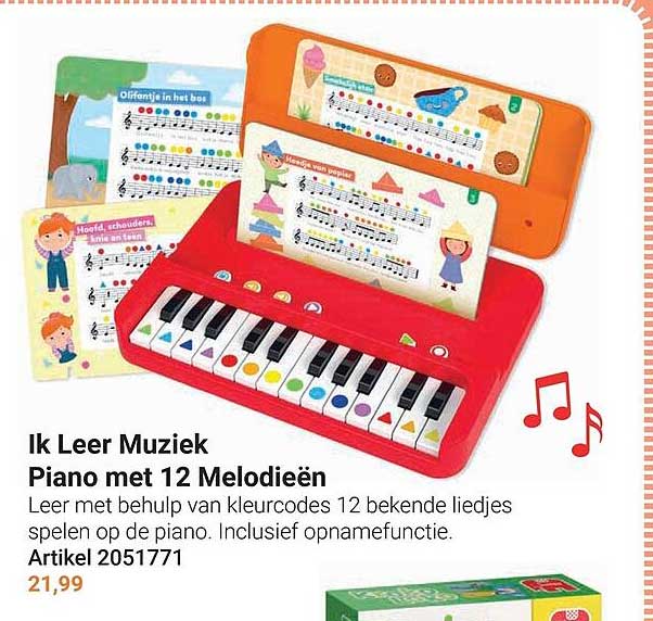 Ik Leer Muziek Piano met 12 Melodieën
