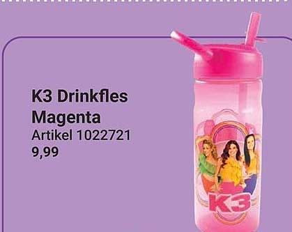 K3 Drinkfles Magenta
