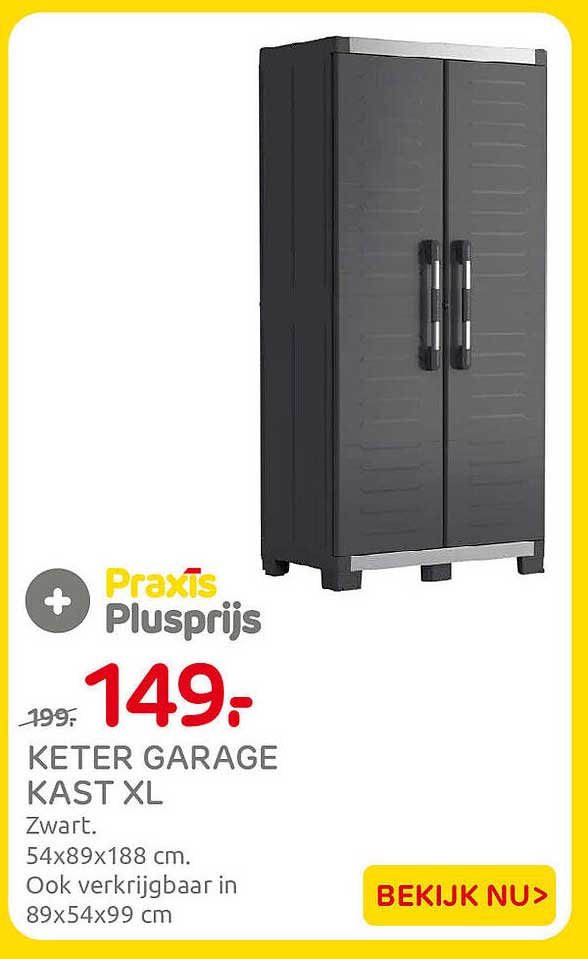 Keter garage kast XL, zwart