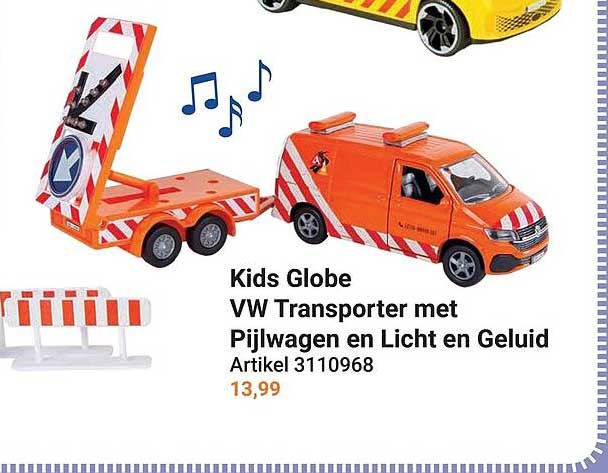 Kids Globe VW Transporter met Pijlwagen en Licht en Geluid