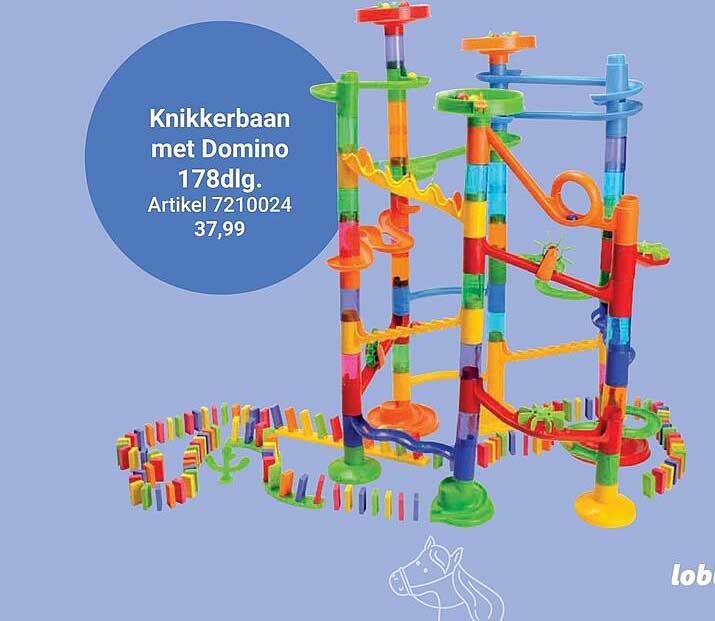 Knikkerbaan met Domino 178dlg. Artikel 7210024