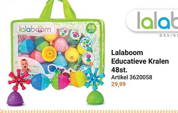 Lalaboom Educatieve Kralen 48st.