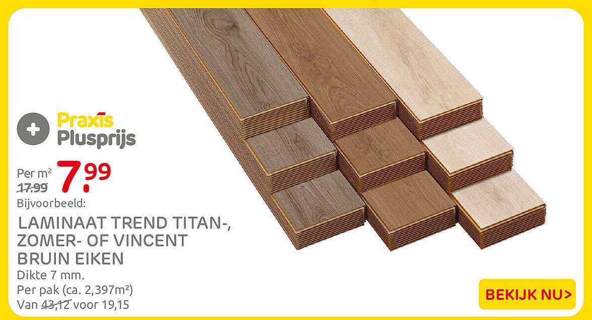 Laminaat Trend Titan-, Zomer- of Vincent bruin eiken