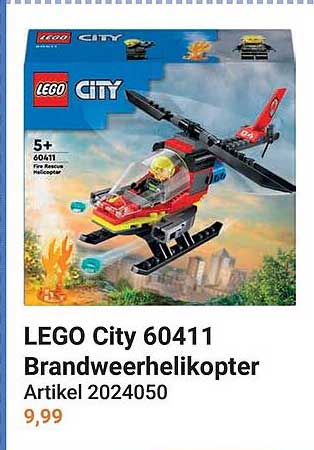 LEGO City 60411 Brandweerhelikopter
