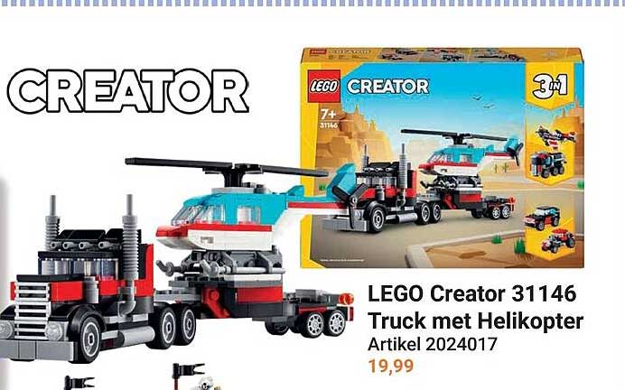 LEGO Creator 31146 Truck met Helikopter