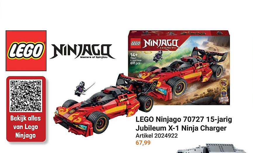 LEGO Ninjago 70727 15-jarig Jubileum X-1 Ninja Charger