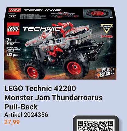 LEGO Technic 42200 Monster Jam Thunderroarus Pull-Back