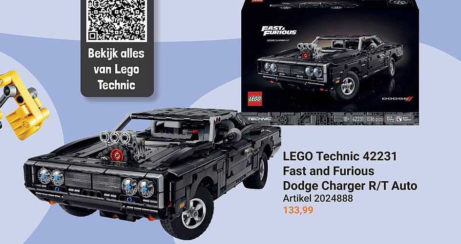 LEGO Technic 42231 Fast and Furious Dodge Charger R/T Auto