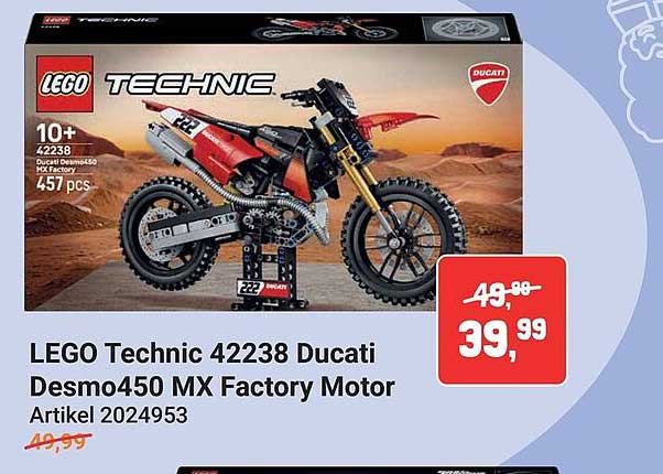 LEGO Technic 42238 Ducati Desmo450 MX Factory Motor Artikelcode 2024953