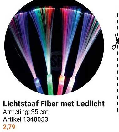 Lichtstaaf Fiber met Ledlicht