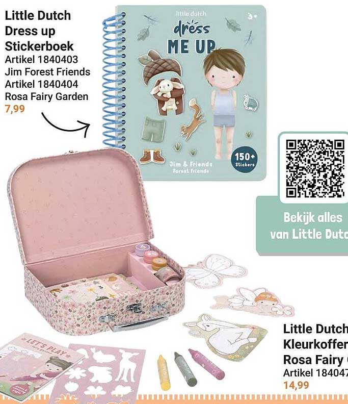 Little Dutch Dress up Stickerbook Jim Forest Friends Artikel 1840403 Rosa Fairy Garden Artikel 1840404