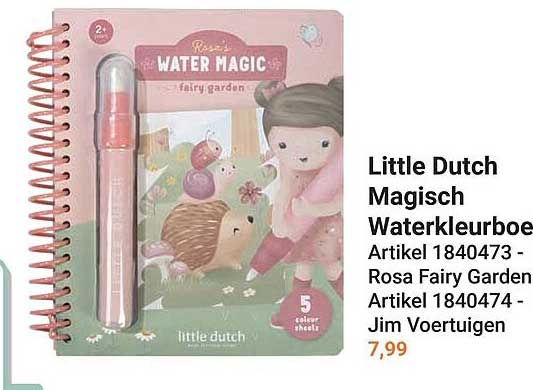 Little Dutch Magisch Waterkleurboek Rosa Fairy Garden Artikel 1840473 - Rosa Fairy Garden Artikel 1840474 - Jim Voertuigen