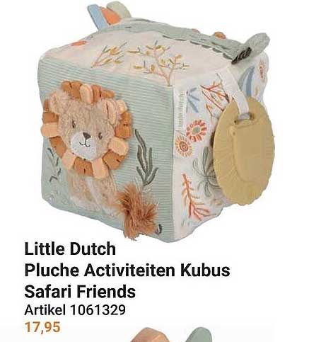 Little Dutch Pluche Activiteiten Kubus Safari Friends