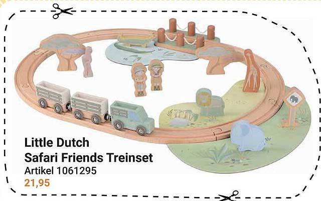 Little Dutch Safari Friends Treinset Artikel 1061295
