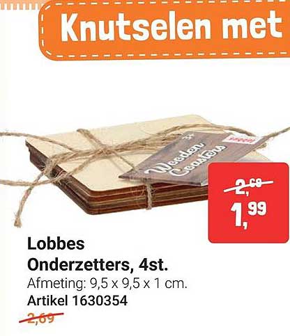Lobbes Onderzetters, 4st.