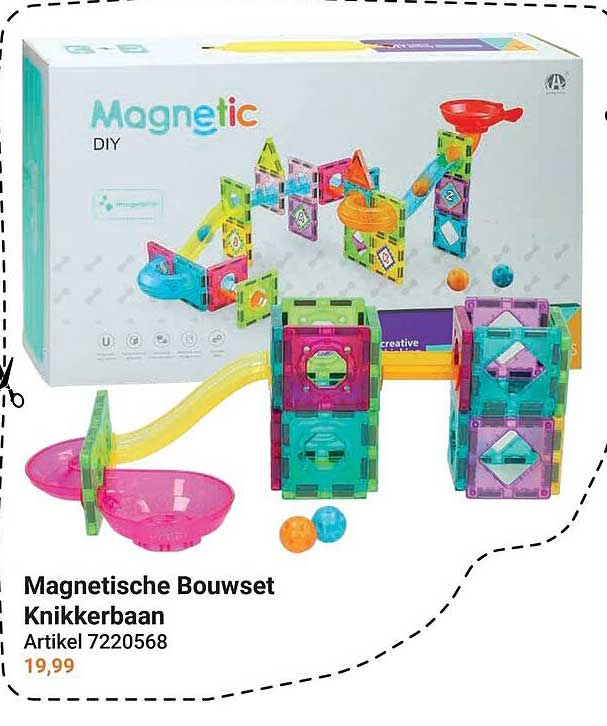 Magnetische Bouwset Knikkerbaan