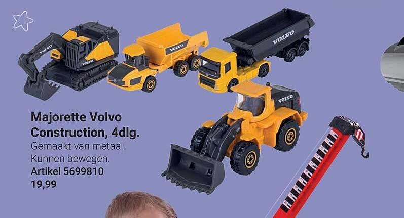 Majorette Volvo Construction, 4dlg.