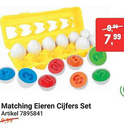 Matching Eieren Cijfers Set