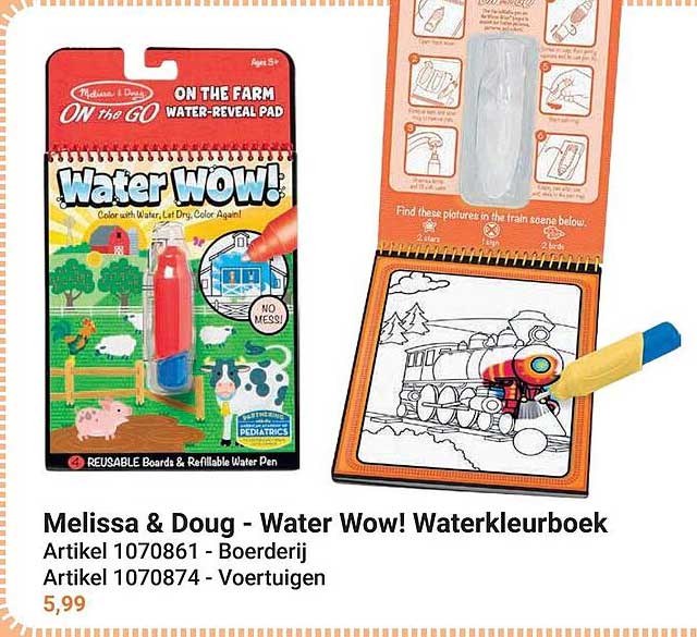 Melissa & Doug - Water Wow! Waterkleurboek