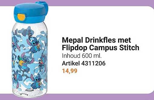 Mepal Drinkfles met Flipdop Campus Stitch